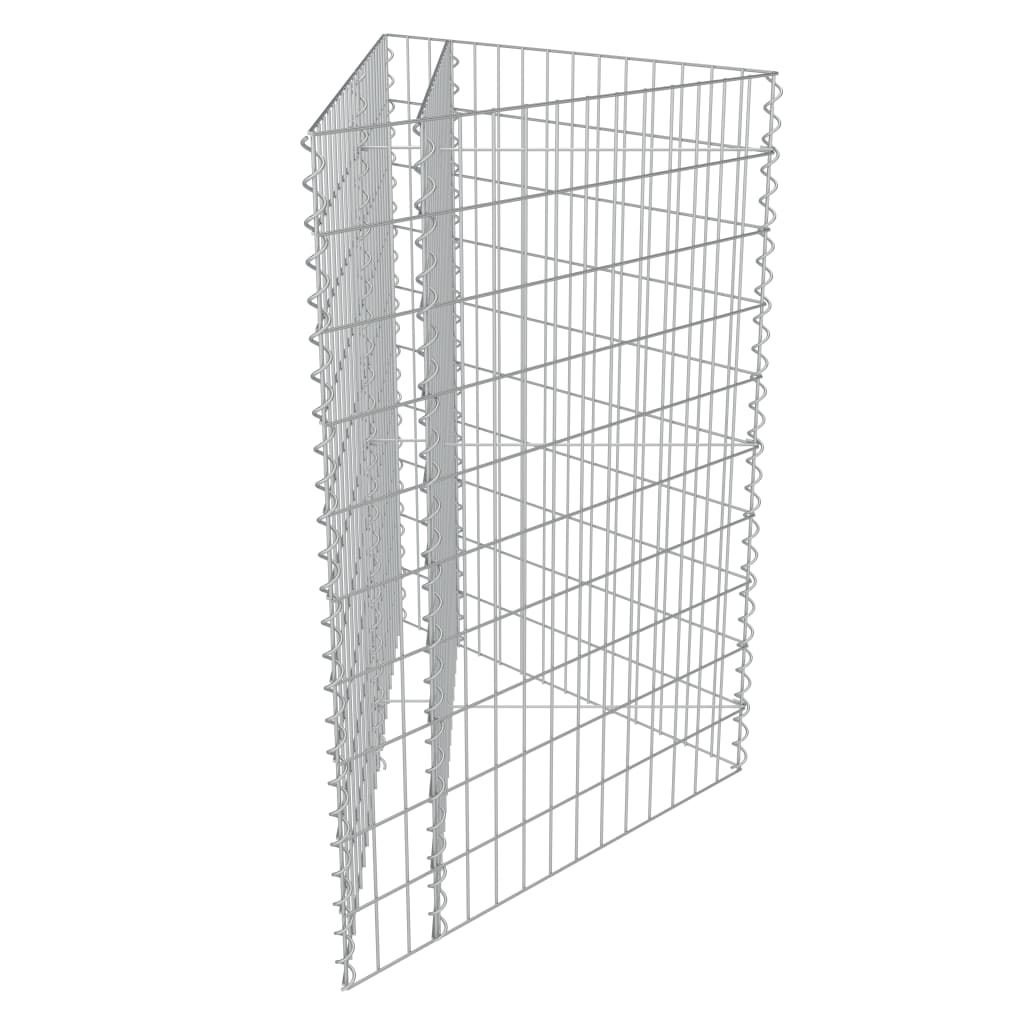 Gabion plantenbak verhoogd 75x75x100 cm gegalvaniseerd staal – afbeelding 5