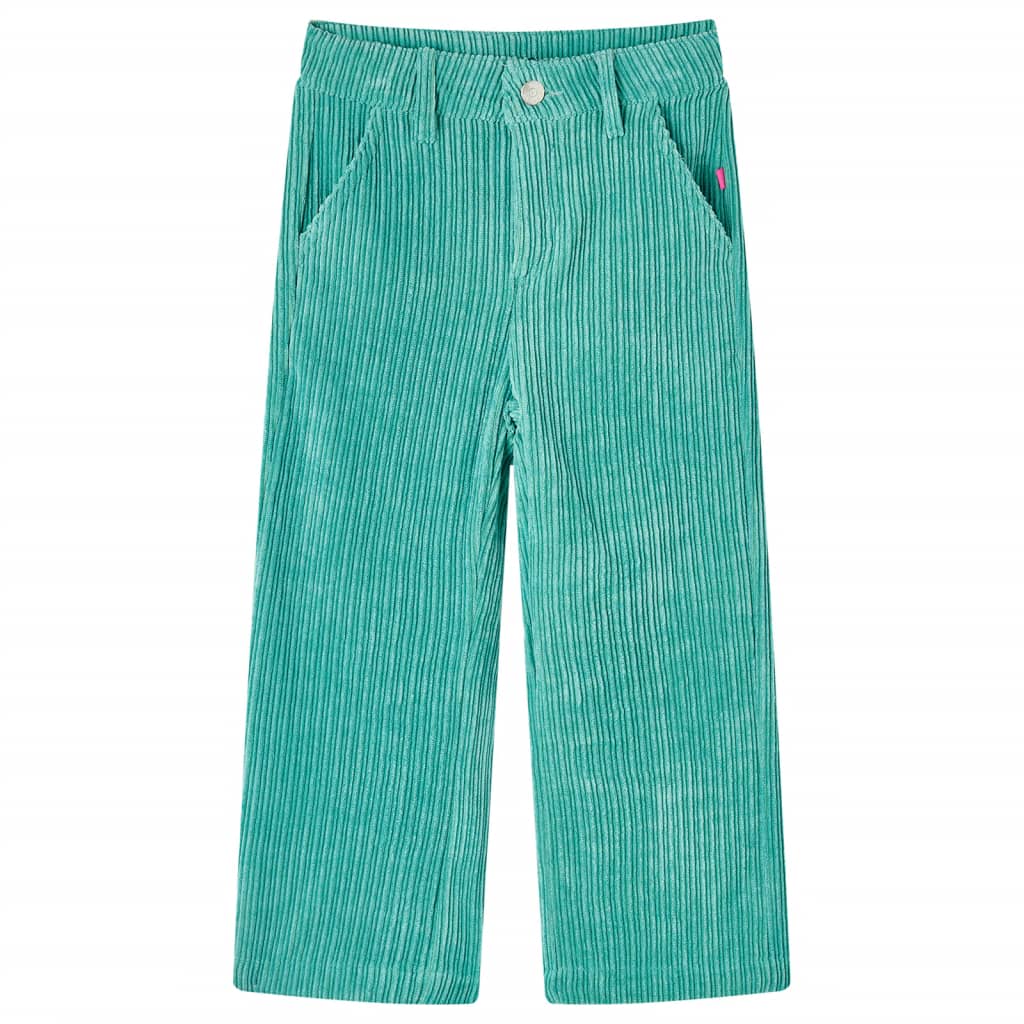 Kinderbroek 116 ribfluweel mintgroen – afbeelding 1