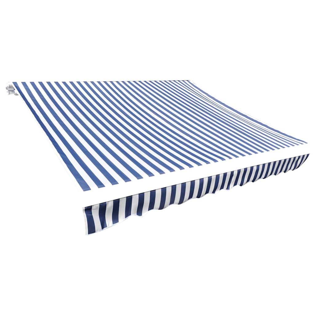 Vervangingsdoek voor luifel 3,5x2,5 m polyester blauw en wit
