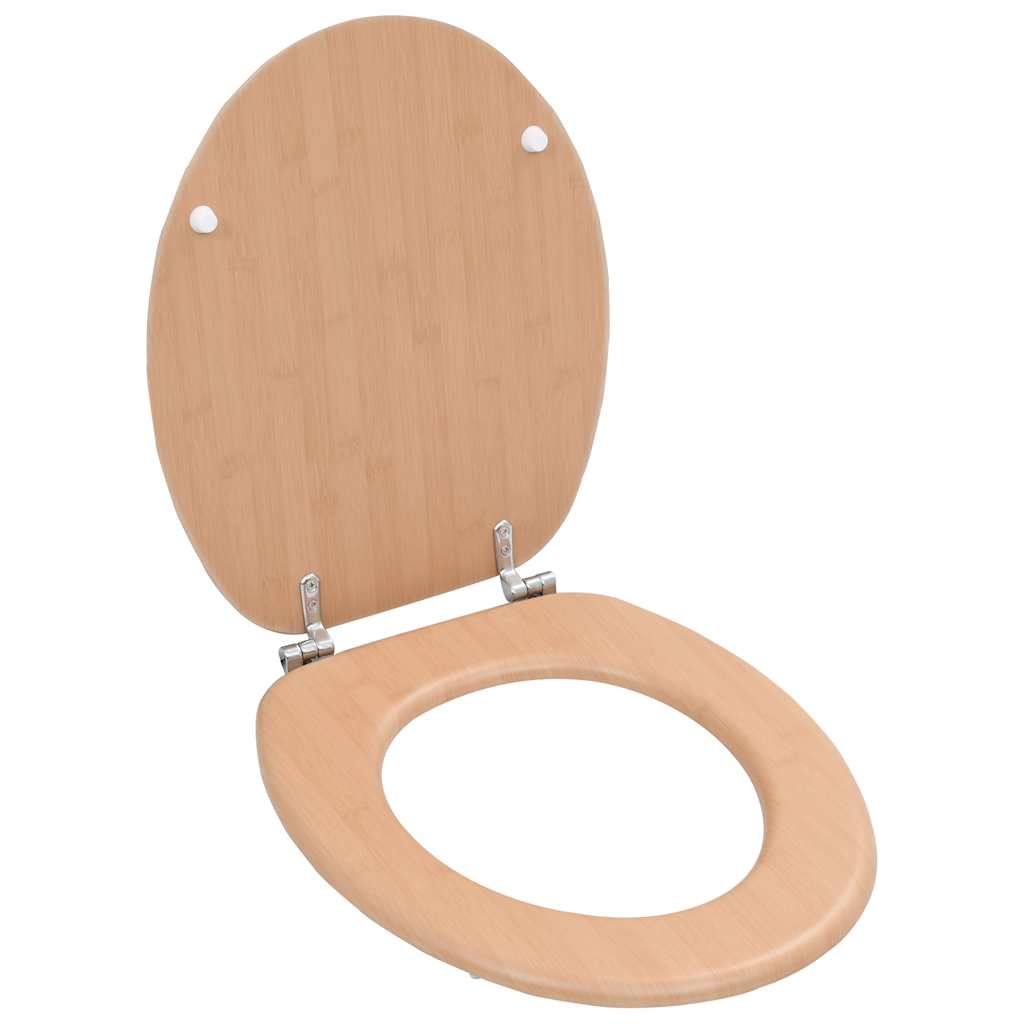 Toiletbril met deksel bamboe MDF