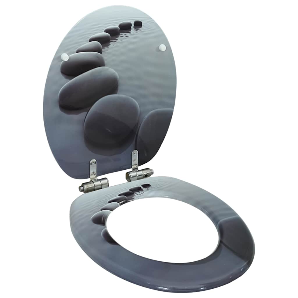 Toiletbril met soft-close deksel stenen MDF