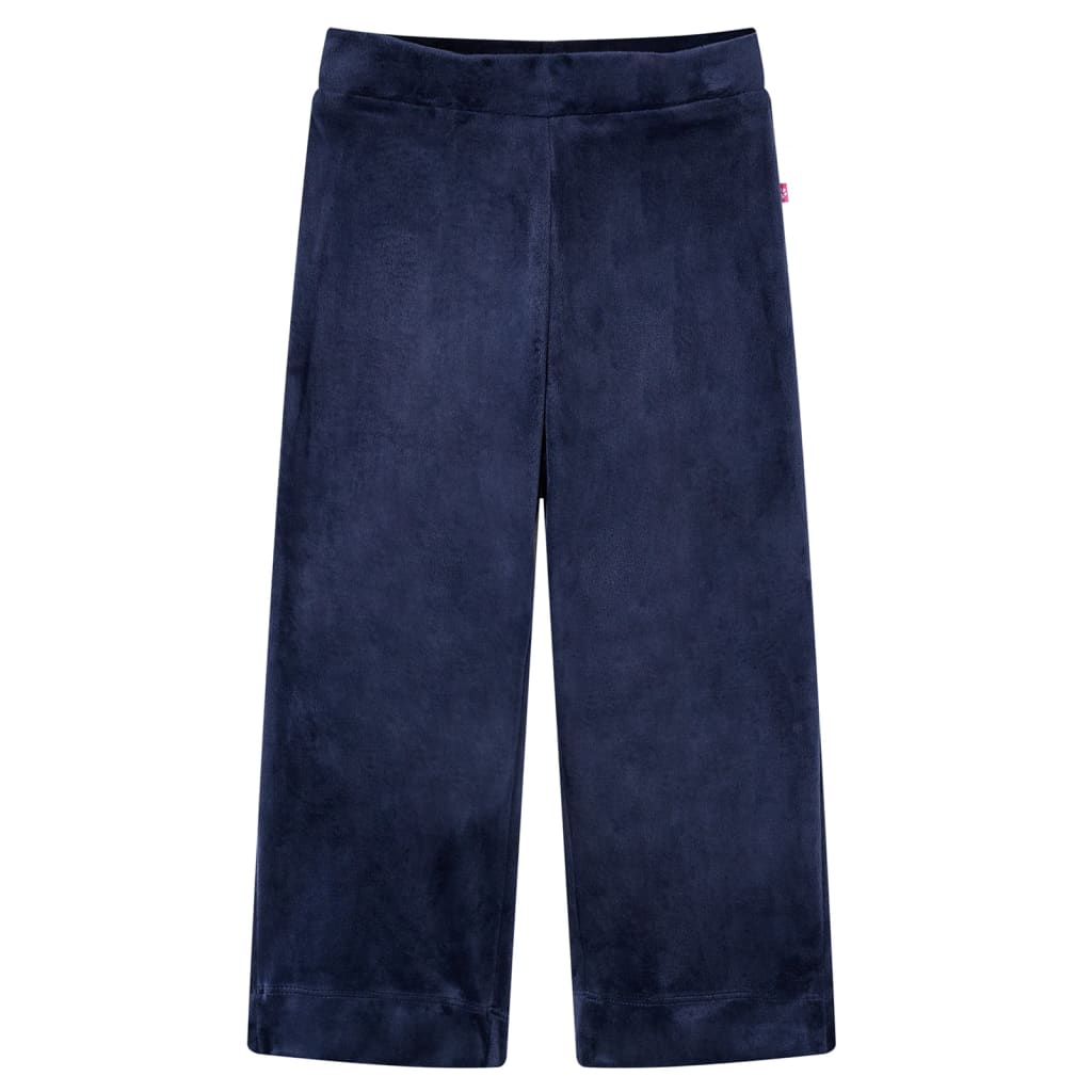 Kinderbroek fluweel 116 donkerblauw