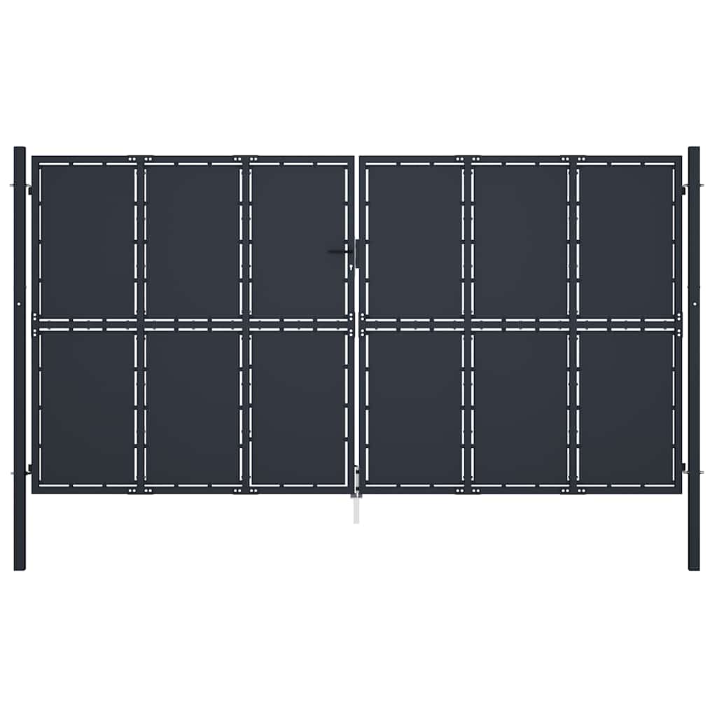 Tuinpoort staal 400x200 cm antraciet