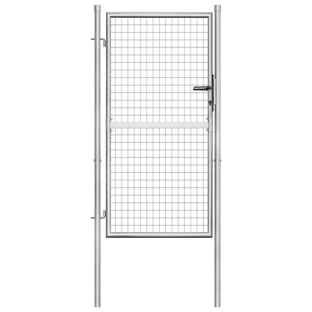 Tuinpoort gegalvaniseerd staal 100x150 cm zilver