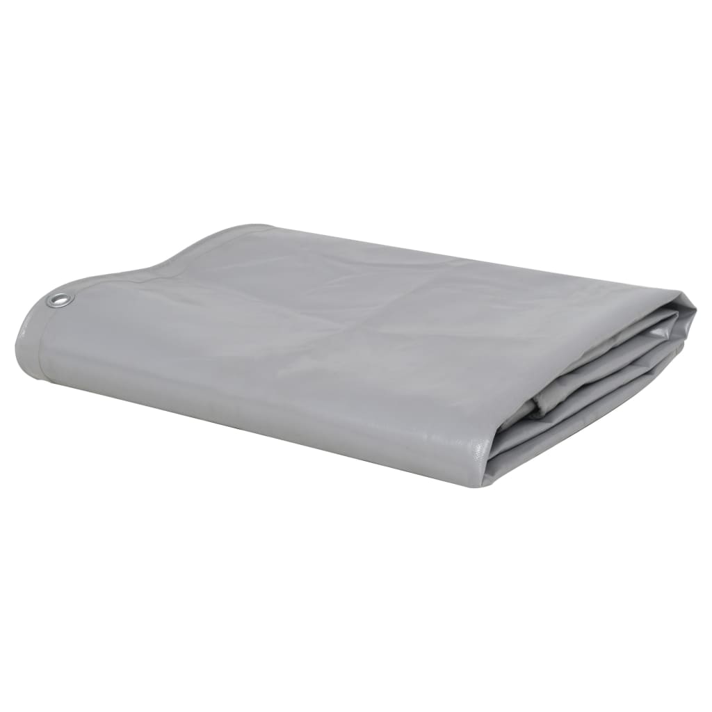 Dekzeil 650 g/m² 1,5x10 m grijs – afbeelding 1
