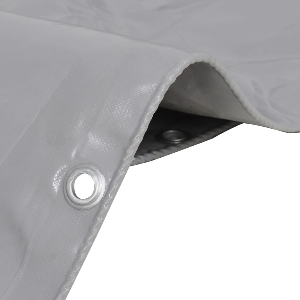 Dekzeil 650 g/m² 1,5x10 m grijs – afbeelding 2