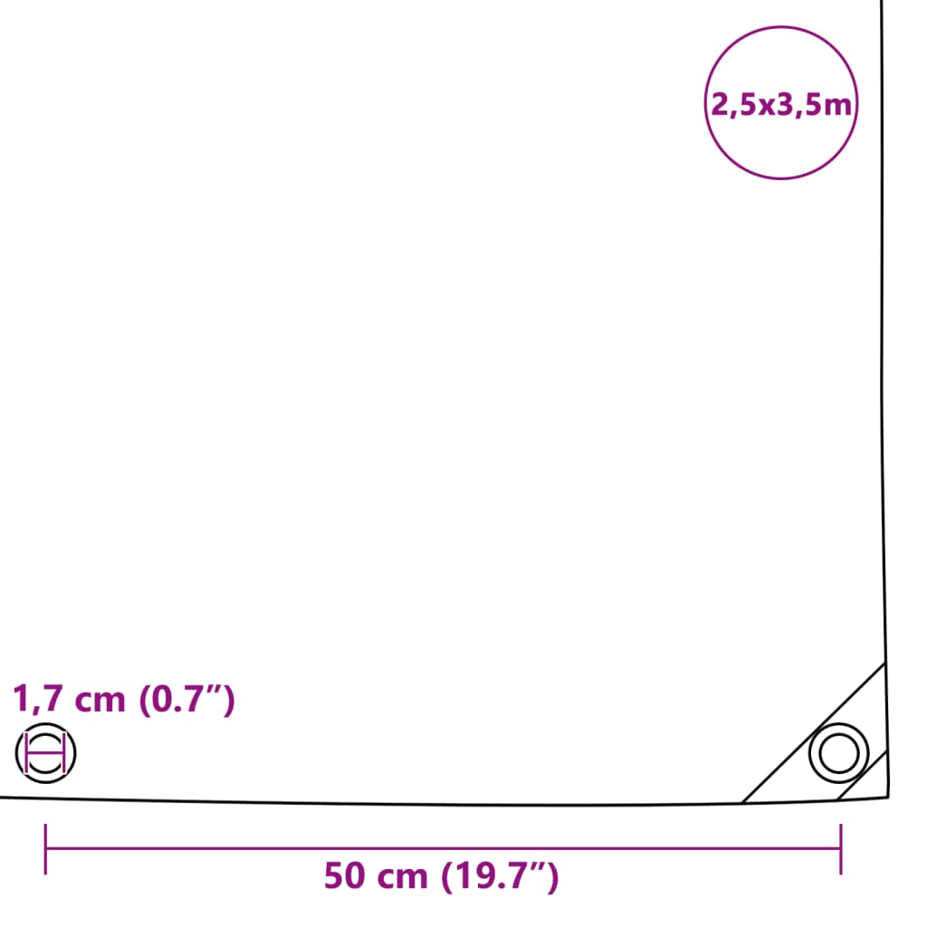 Dekzeil 650 g/m² 2,5x3,5 m grijs – afbeelding 6
