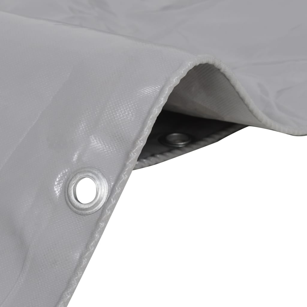 Dekzeil 650 g/m² 3,5x5 m grijs – afbeelding 2