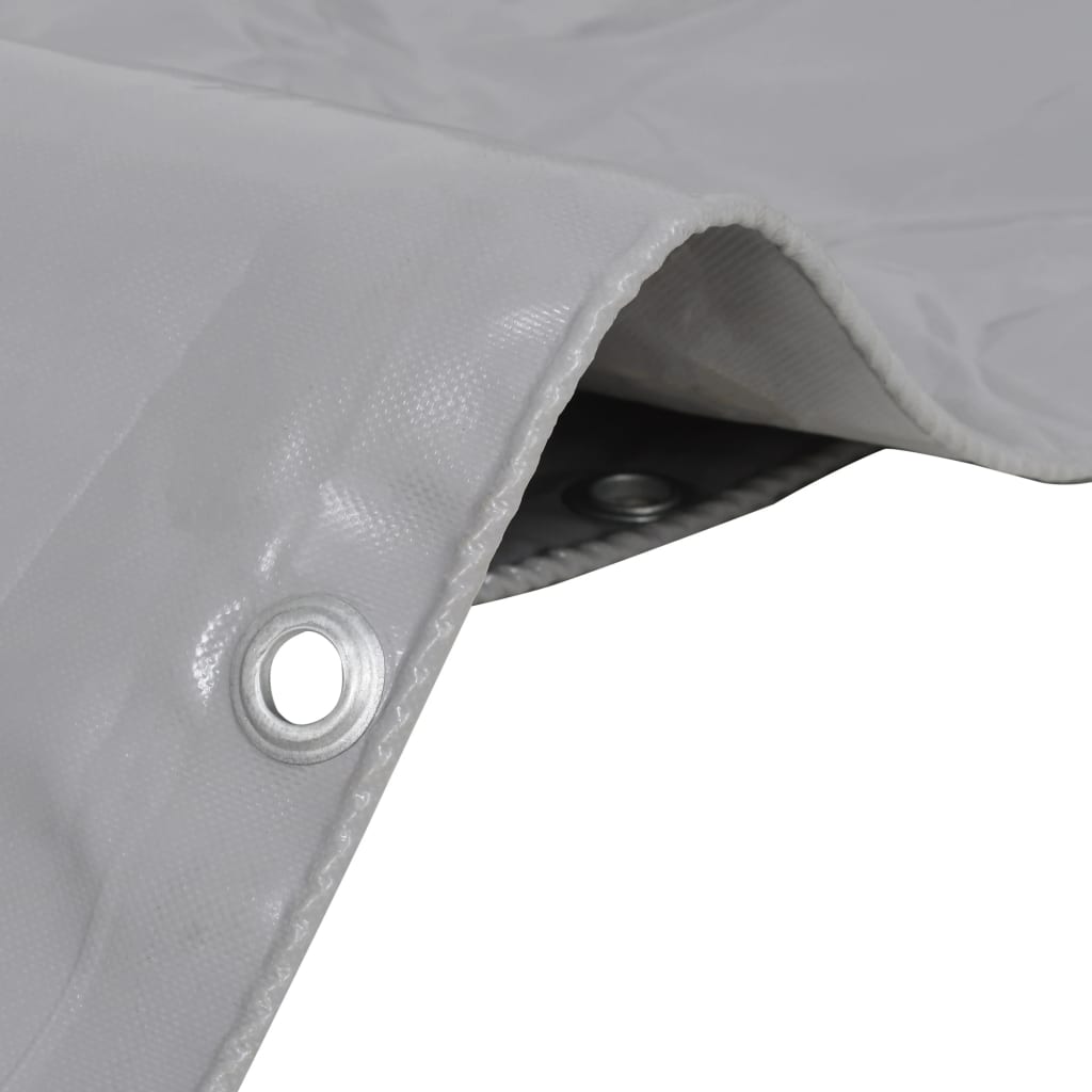 Dekzeil 650 g/m² 5x6 m grijs – afbeelding 2