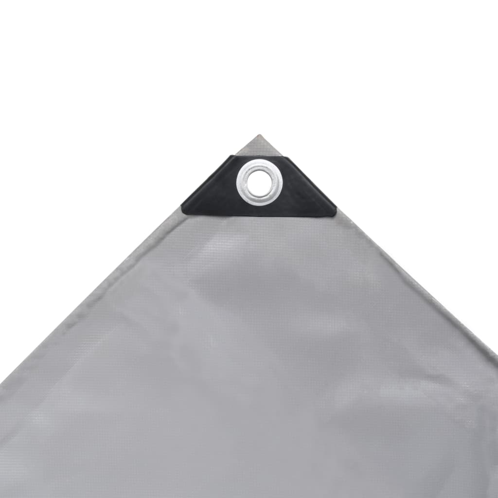 Dekzeil 650 g/m² 5x6 m grijs – afbeelding 3