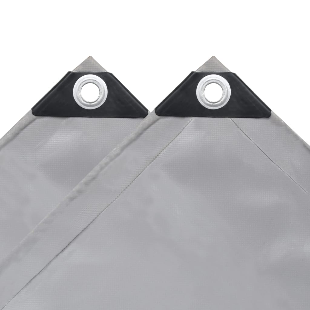 Dekzeil 650 g/m² 5x6 m grijs – afbeelding 4