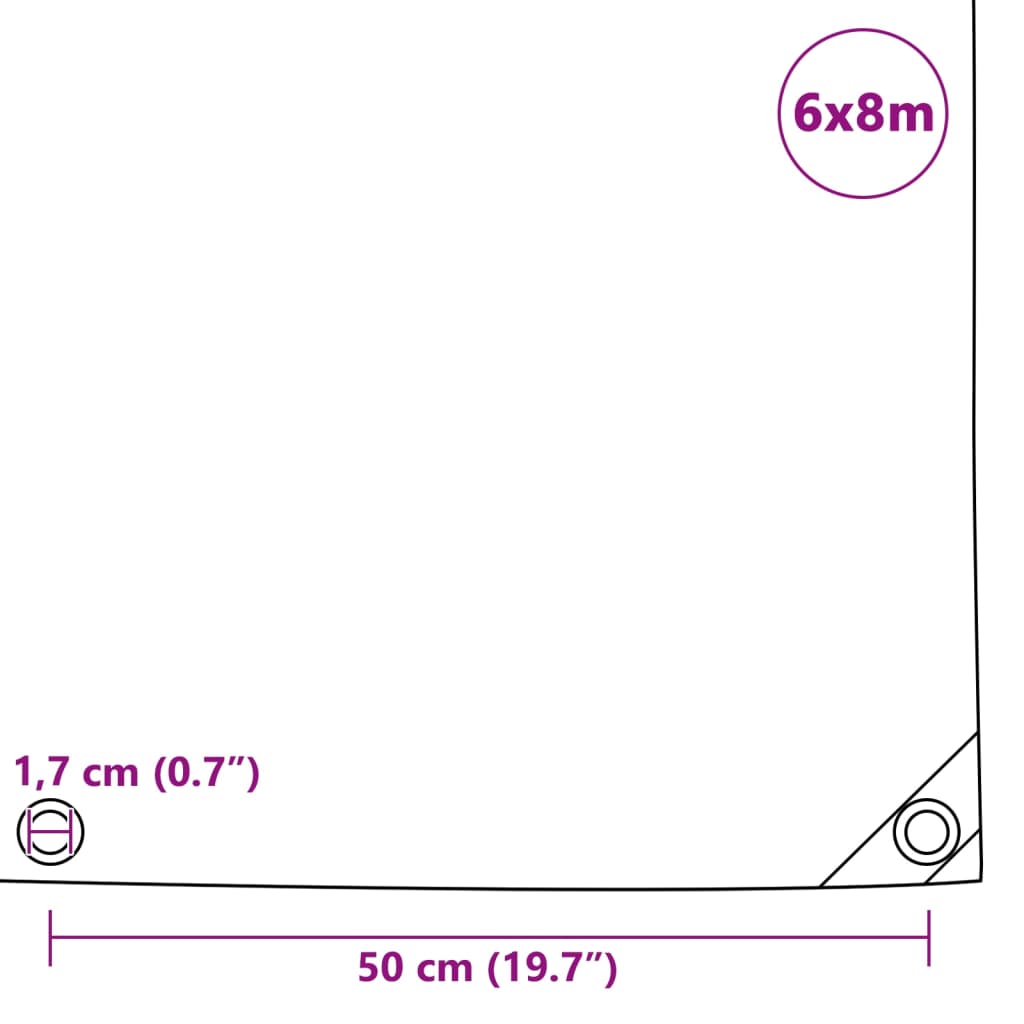 Dekzeil 650 g/m² 6x8 m grijs – afbeelding 6