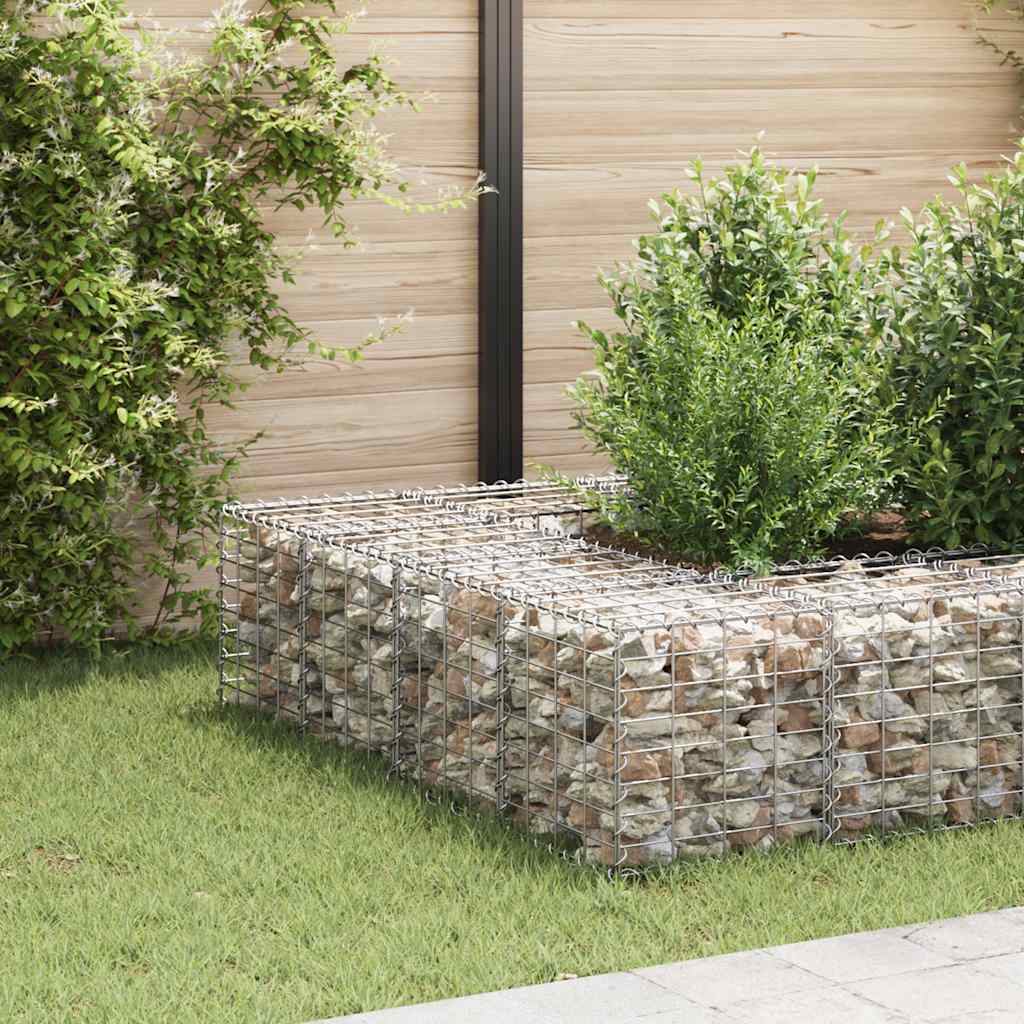 Gabion plantenbak verhoogd kubus 40x40x40 cm staaldraad