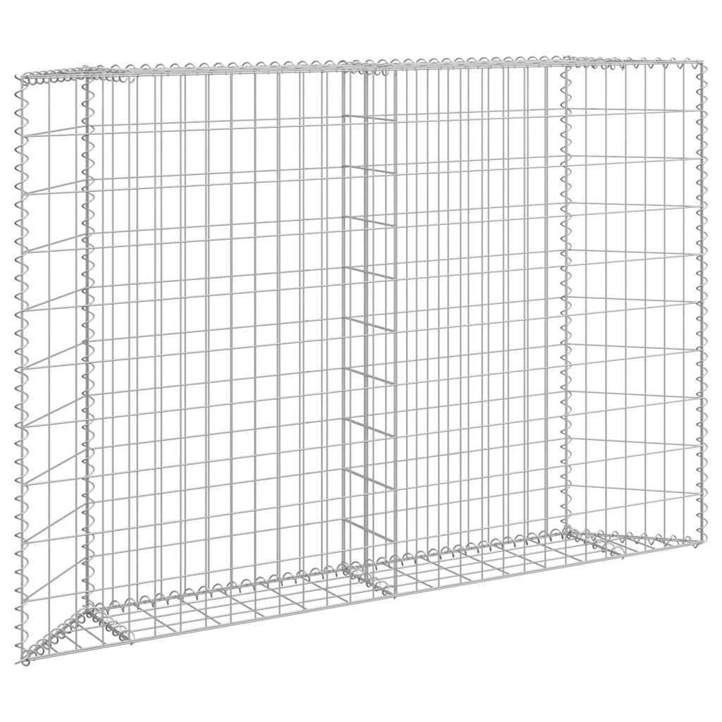 Gabion plantenbak trapezium 150x20x100 cm gegalvaniseerd staal