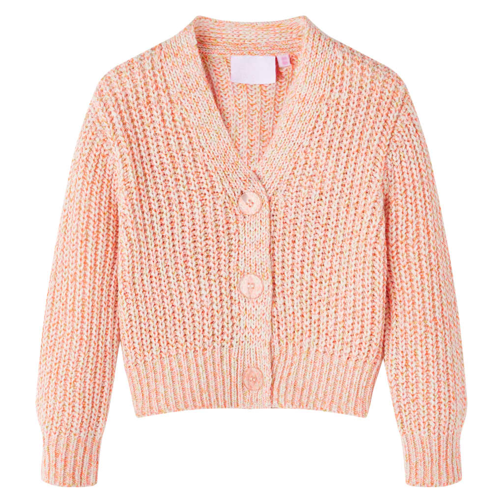 Kindervest gebreid 128 gemengd roze