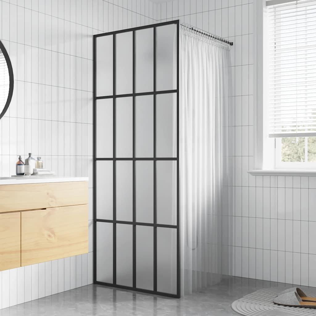 Inloopdouchewand 90x195 cm mat gehard glas
