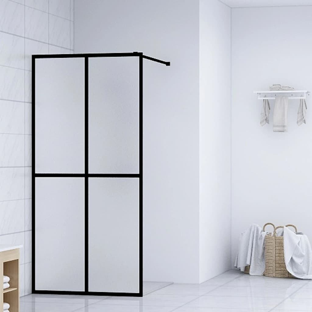 Inloopdouchewand 140x195 cm mat gehard glas