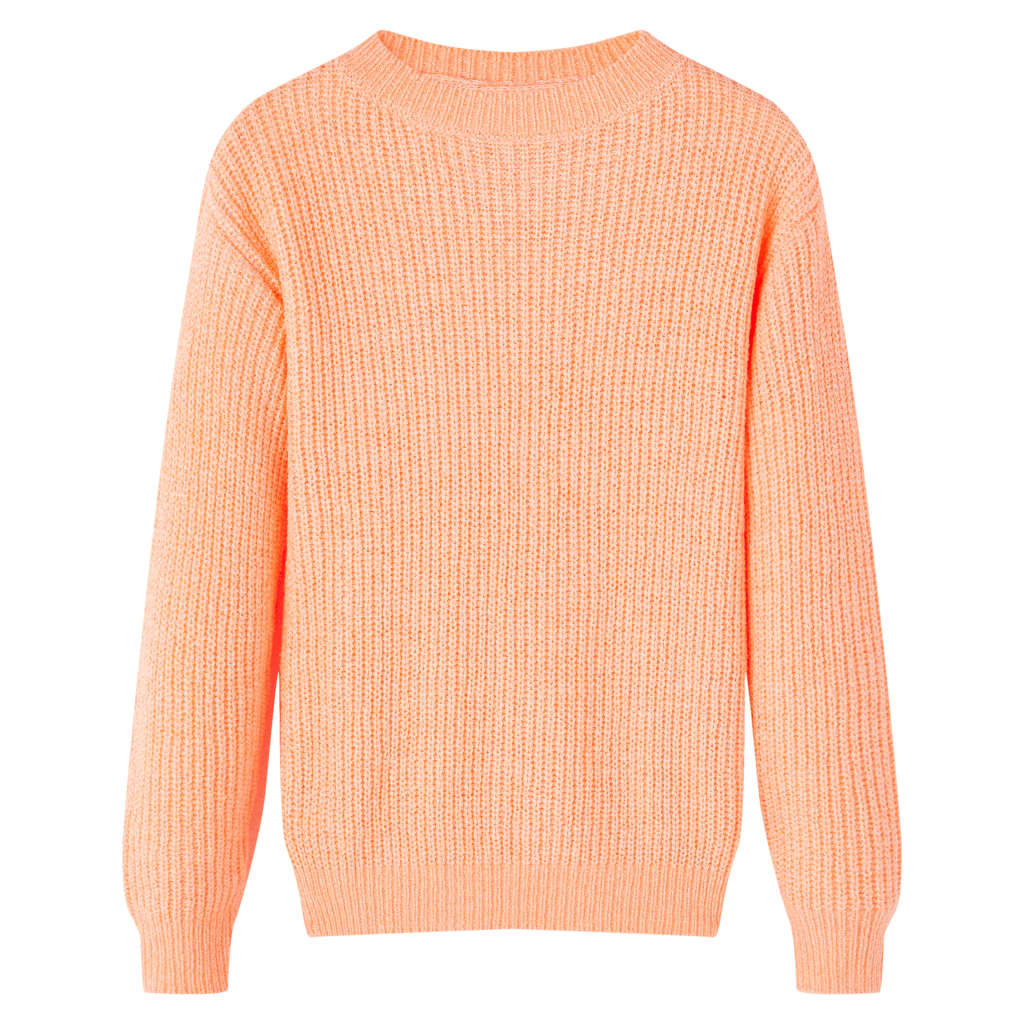 Kindertrui gebreid 128 feloranje