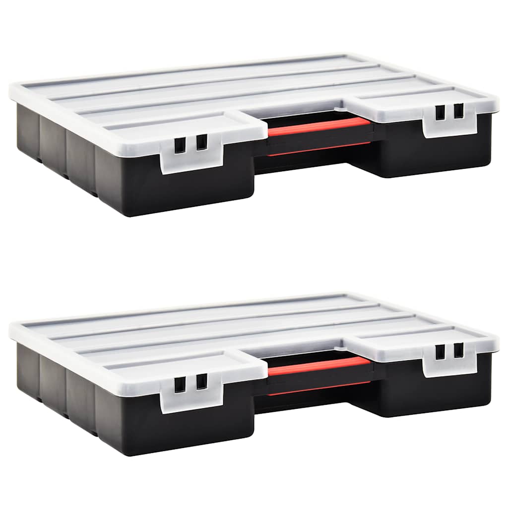 Assortimentsdozen 2 st met verdelers 460x325x80 mm kunststof