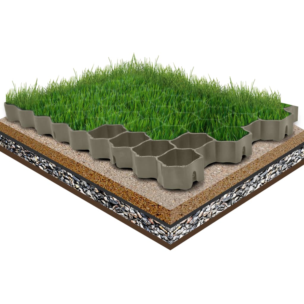 Grasroosters 16 st 60x40x3 cm kunststof groen – afbeelding 1