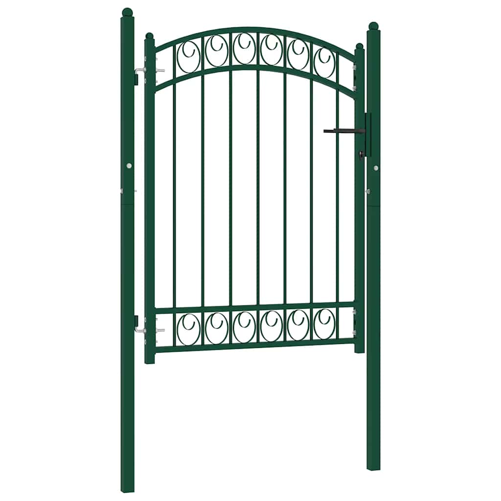 Hekpoort EMMEN met gebogen bovenzijde staal 100x98,5 cm groen
