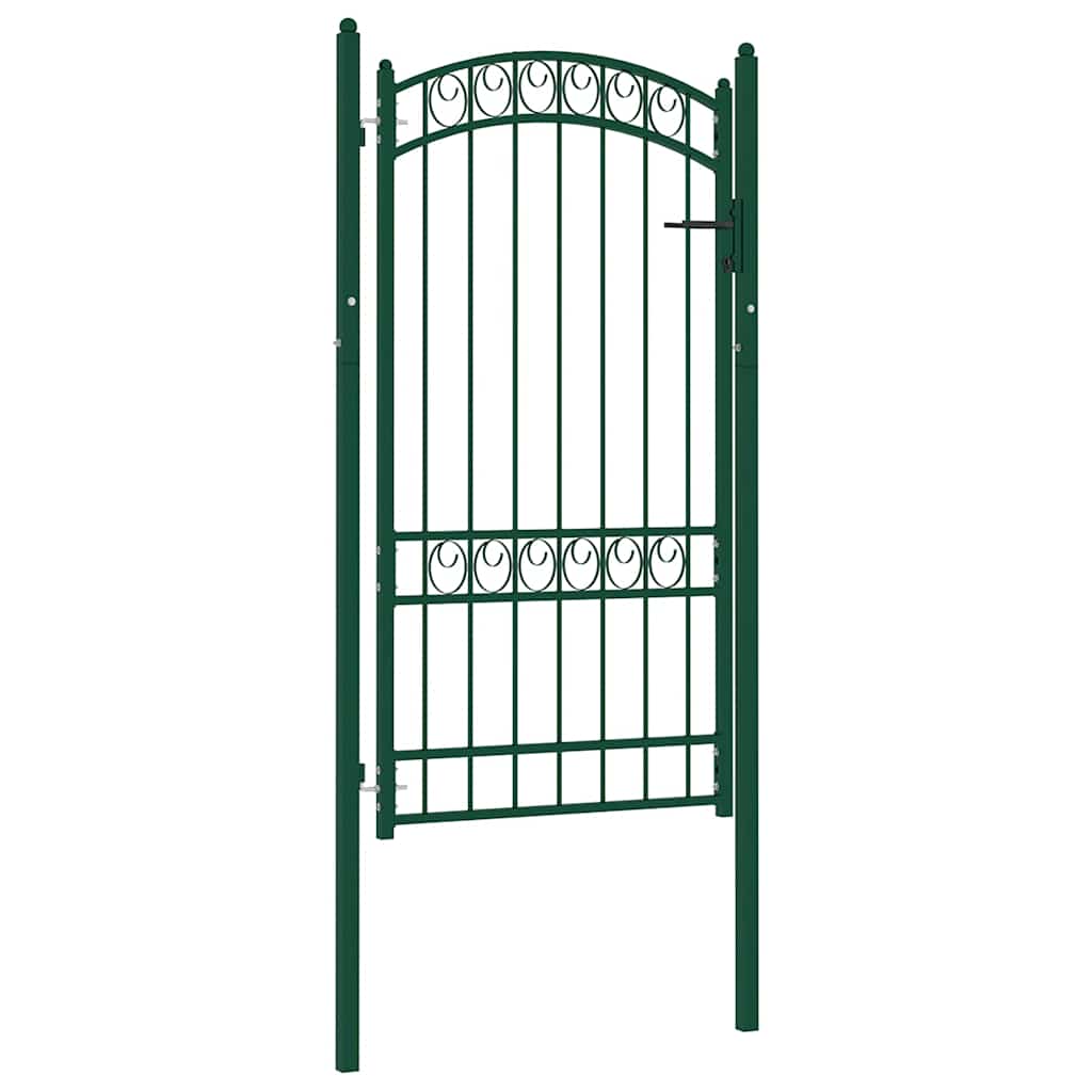Hekpoort EMMEN met gebogen bovenzijde staal 100x123,5 cm groen