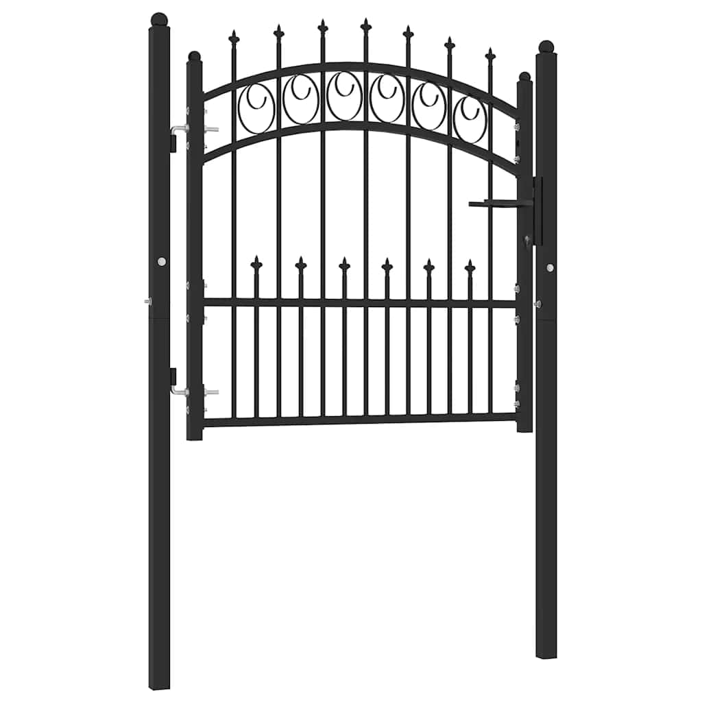 Hekpoort EMMEN met stalen pinnen 104x87 cm zwart