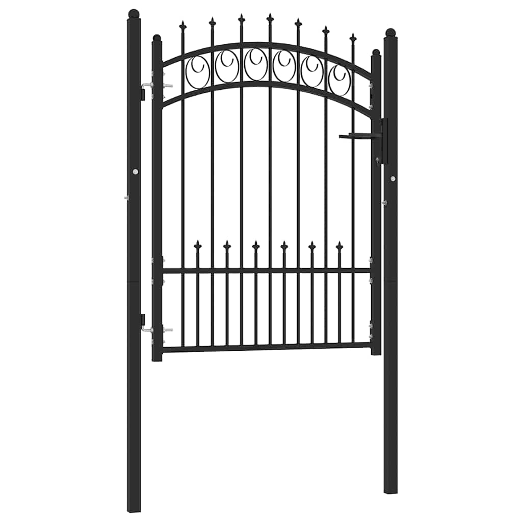 Hekpoort EMMEN met stalen pinnen 104x109,5 cm zwart