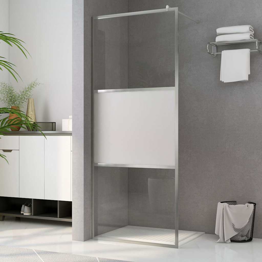 Inloopdouchewand halfmat 100x195 cm ESG-glas