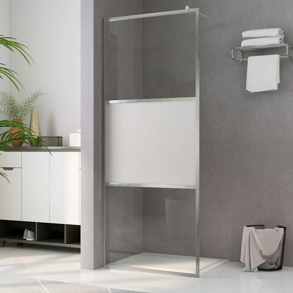 Inloopdouchewand halfmat 115x195 cm ESG-glas