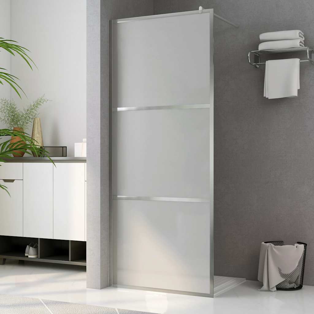 Inloopdouchewand mat 90x195 cm ESG-glas