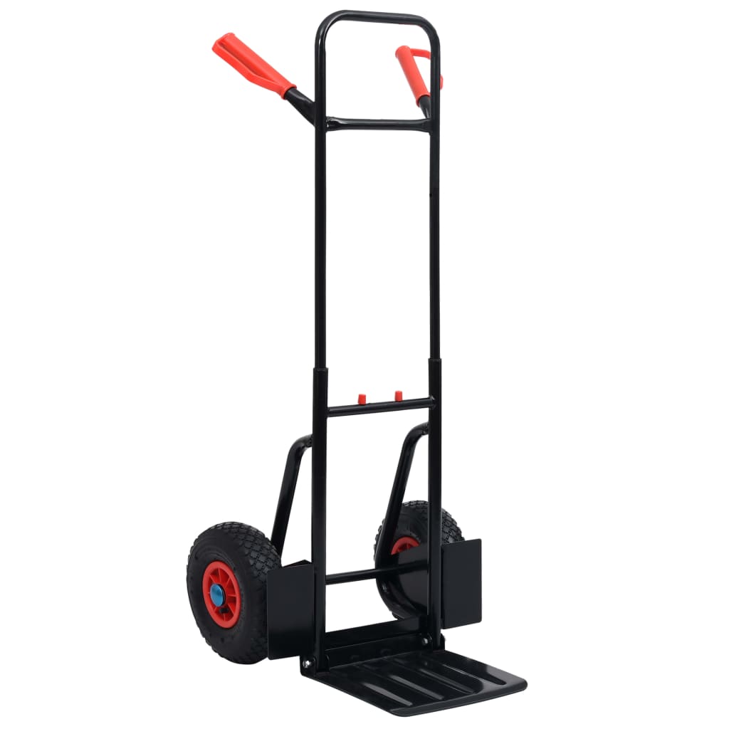Steekwagen telescopisch 200 kg zwart en rood