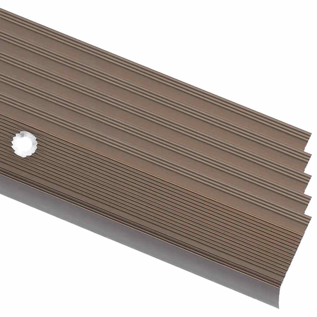 Trapneuzen L-vormig 5 st 100 cm aluminium bruin