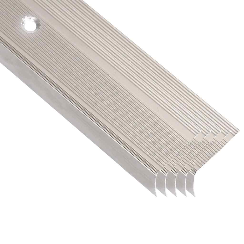 Trapneuzen L-vormig 5 st 100 cm aluminium champagnekleurig