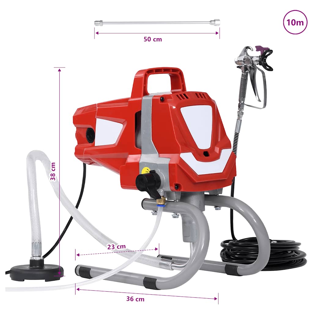 Verfspuit luchtloos hogedruk 1010 W – afbeelding 10