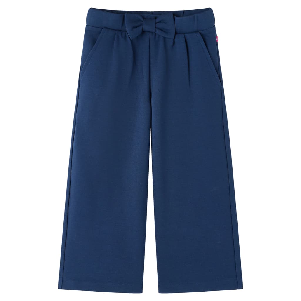 Kinderbroek met wijde pijpen 140 marineblauw