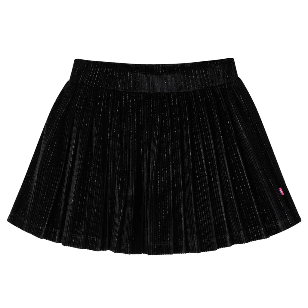 Kinderrokje geplooid 104 lurex zwart