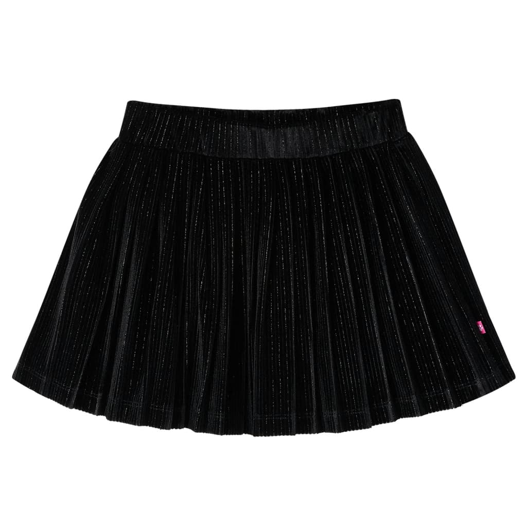 Kinderrokje geplooid 116 lurex zwart