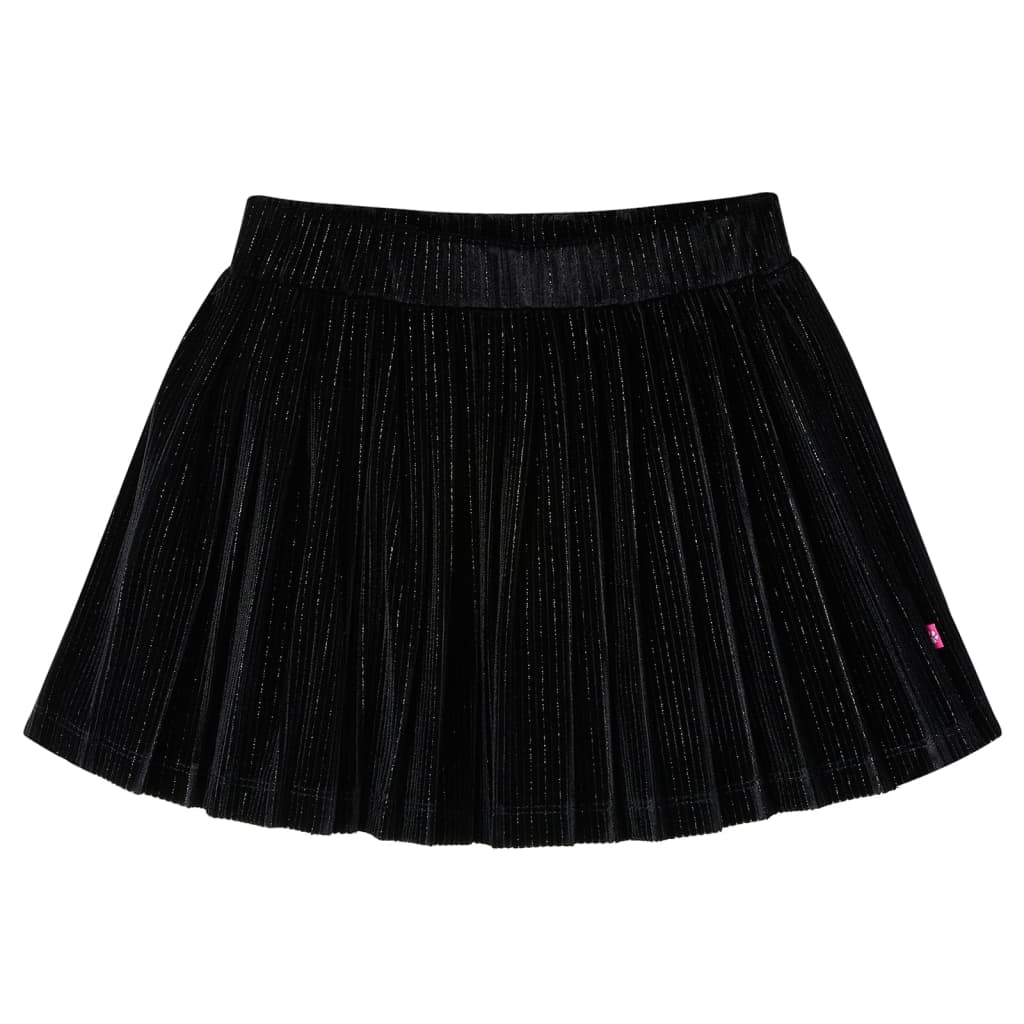 Kinderrokje geplooid 128 lurex zwart