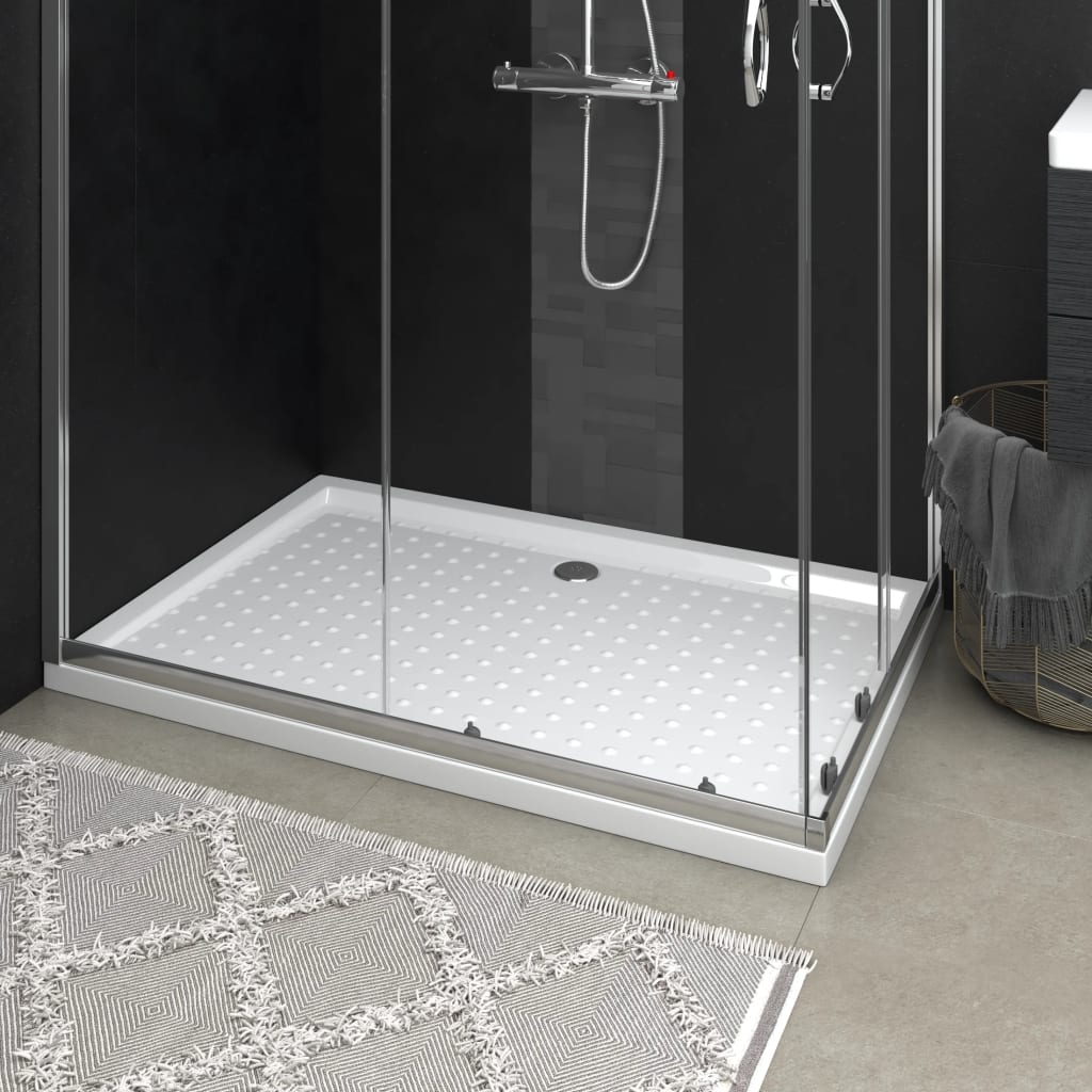 Douchebak met noppen 80x120x4 cm ABS wit