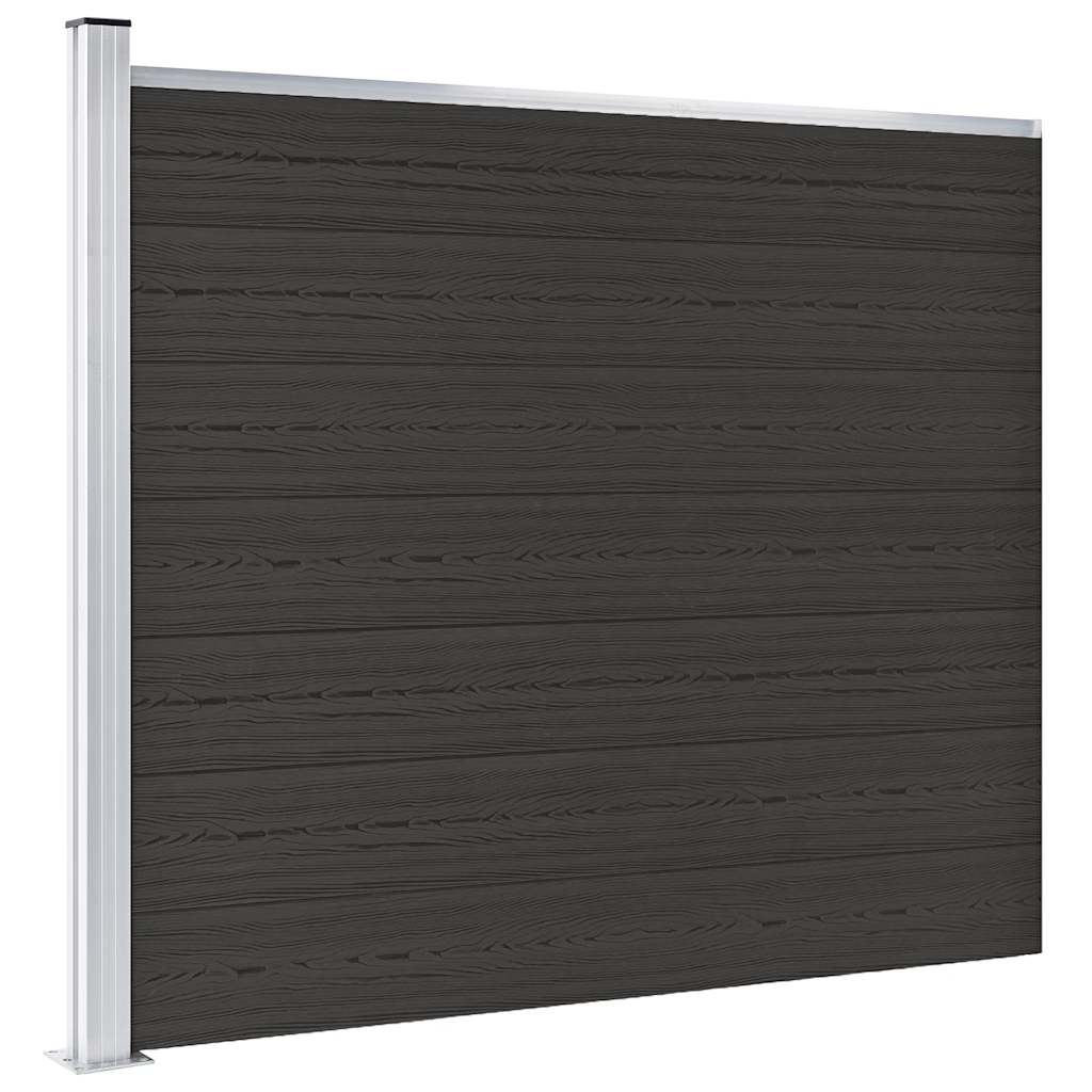 Schuttingpaneel 175x146 cm HKC zwart