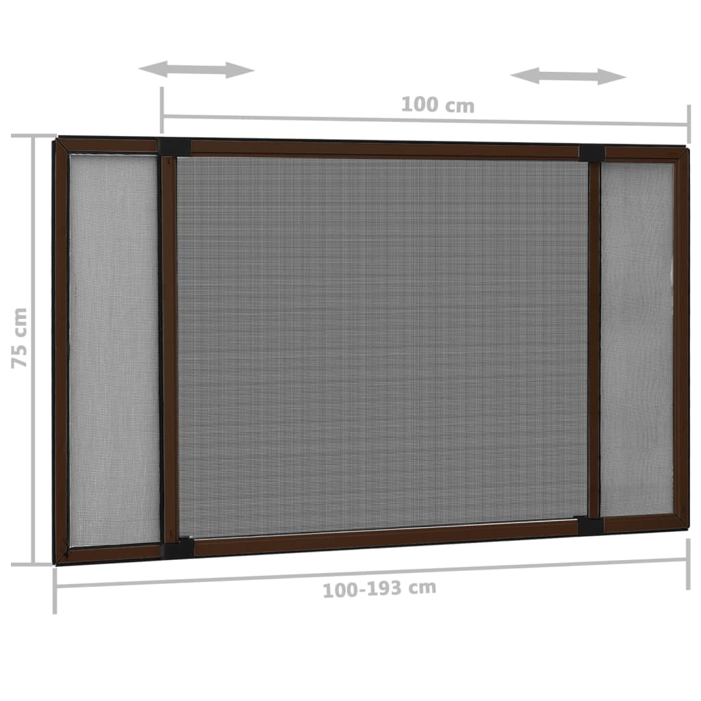 Raamhor uitschuifbaar (100-193)x75 cm bruin – afbeelding 11