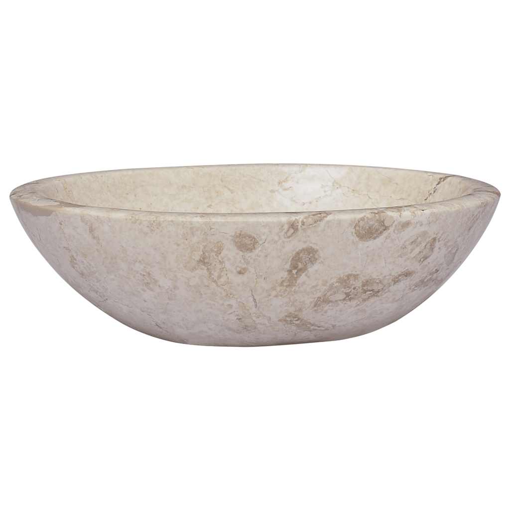 Gootsteen 53x40x15 cm marmer crèmekleurig