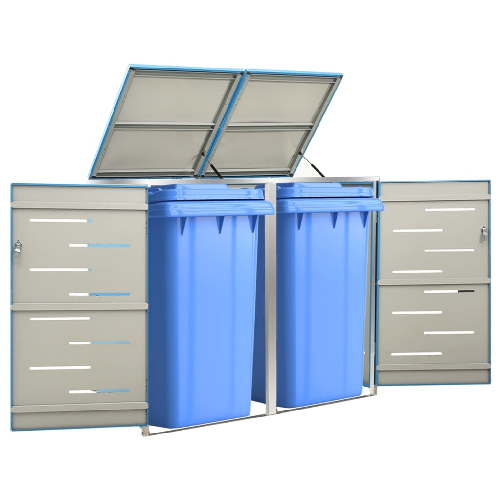 Containerberging dubbel 138x77,5x115 cm roestvrij staal