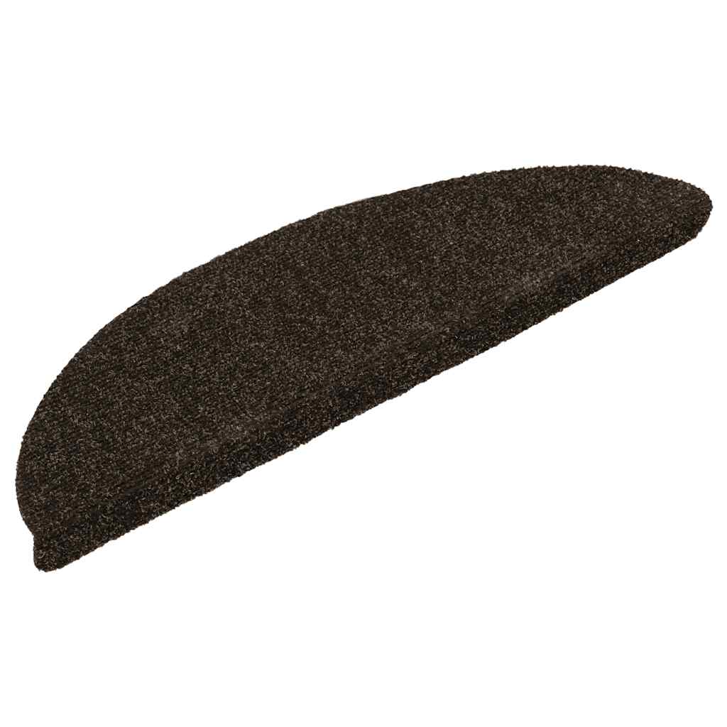 Trapmatten Zelfklevend 5 stuks 56x17x3 cm Donkerbruin Halfrond – afbeelding 3