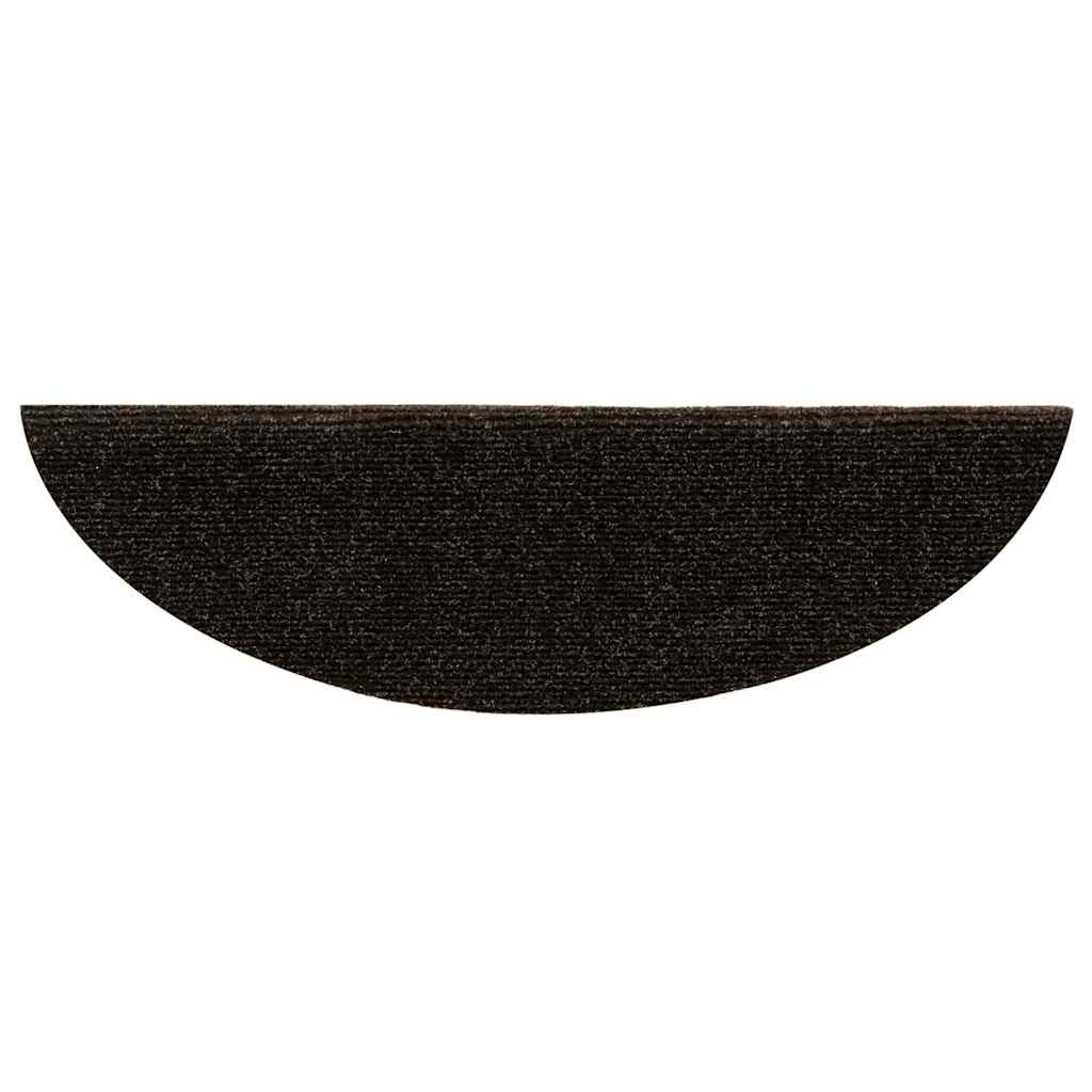 Trapmatten Zelfklevend 5 stuks 56x17x3 cm Donkerbruin Halfrond – afbeelding 5