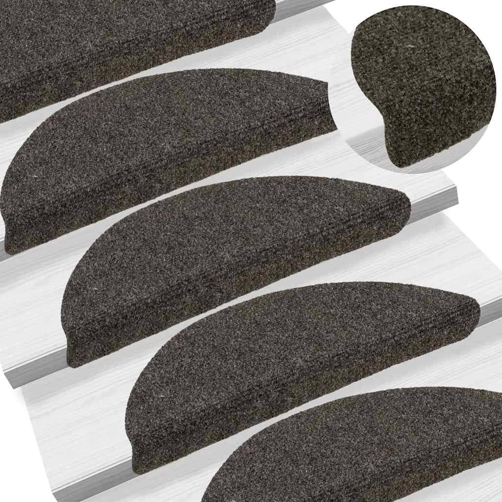 Trapmatten Zelfklevend 5 stuks 56x17x3 cm Antraciet Halfrond – afbeelding 5