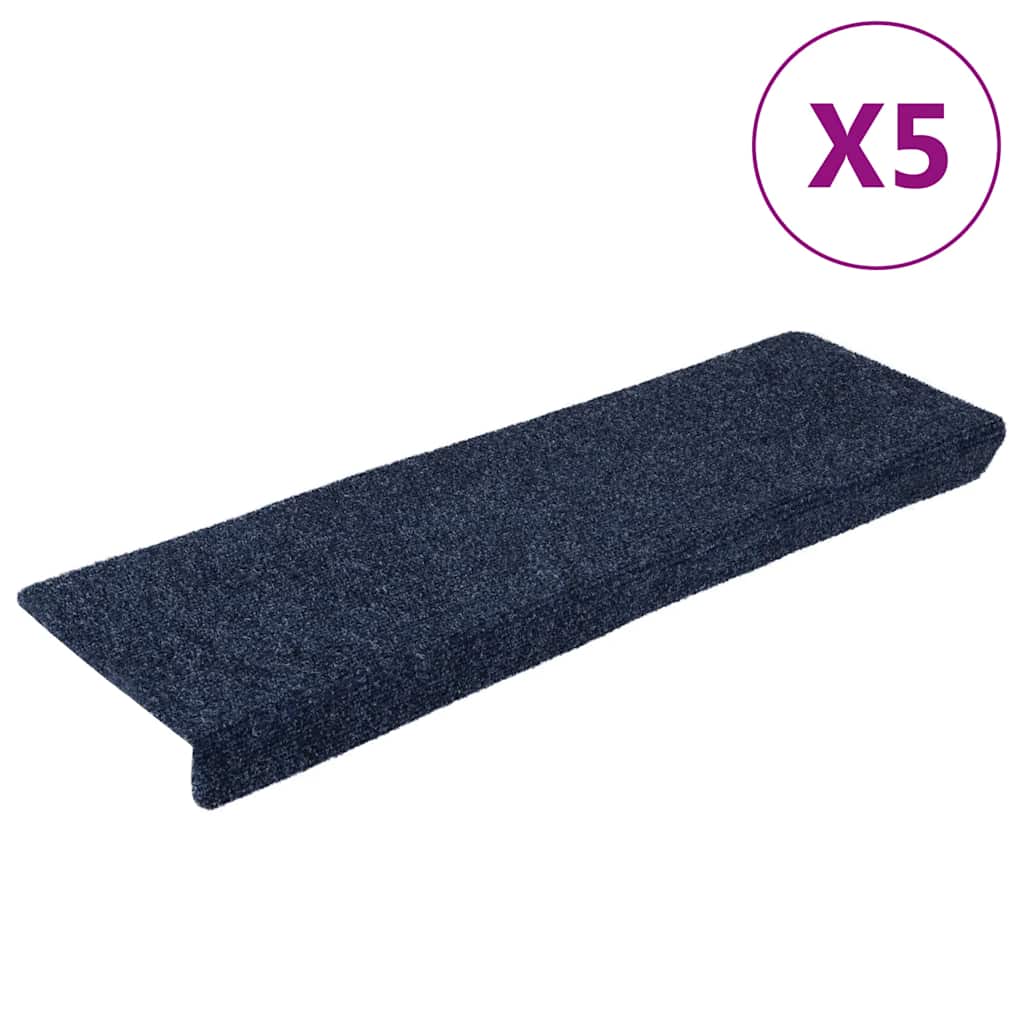 Trapmatten Zelfklevend 5 stuks 65x21x4 cm Antraciet Rechthoekige Rand – afbeelding 1