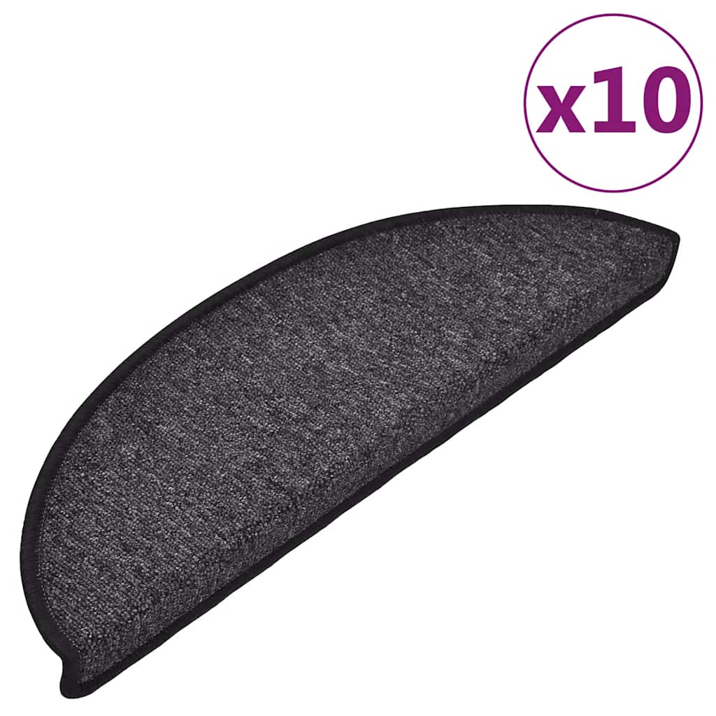 Trapmatten 10 st 56x17x3 cm Antraciet Halfrond – afbeelding 2