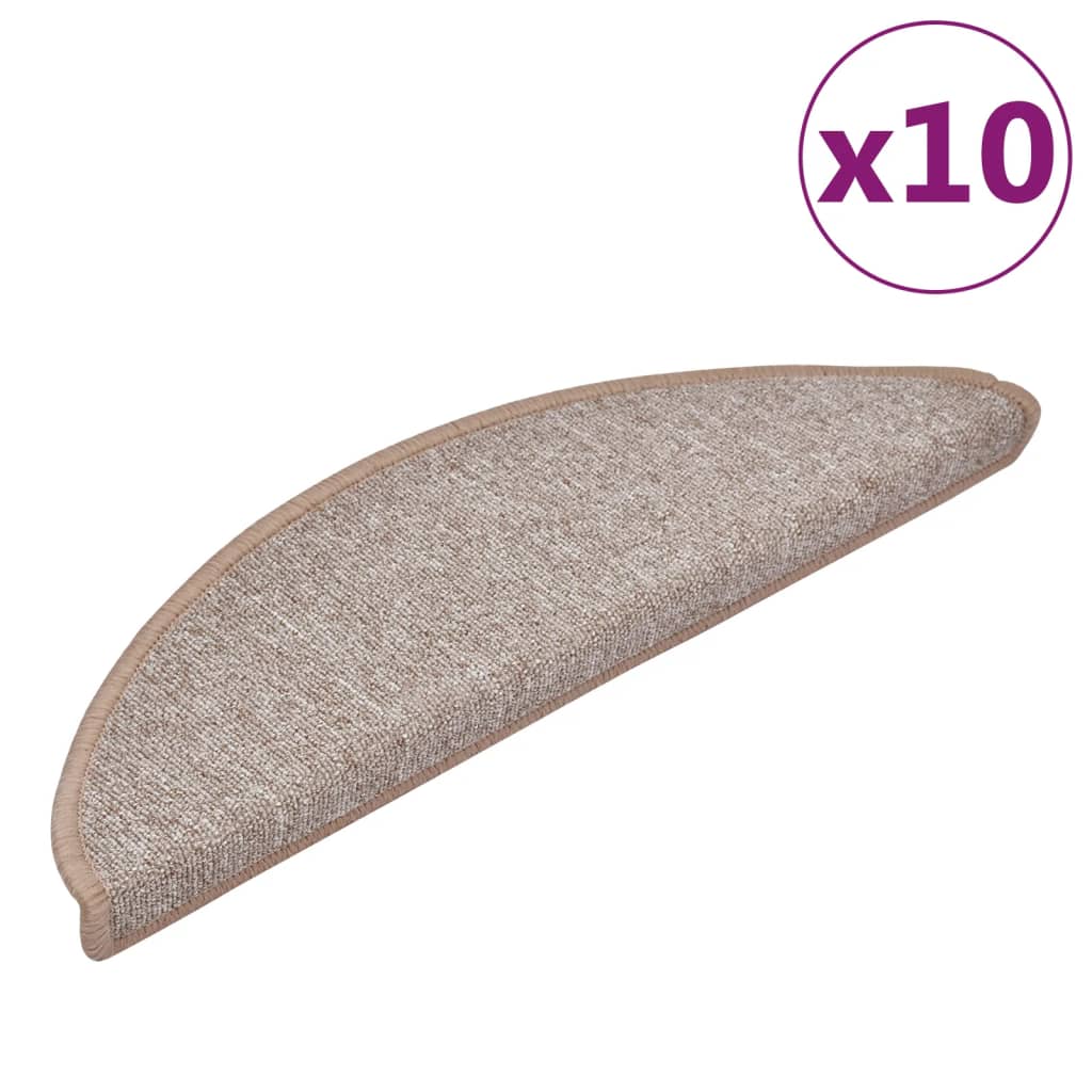 Trapmatten 10 st 56x17x3 cm Lichtbruin Halfrond – afbeelding 2